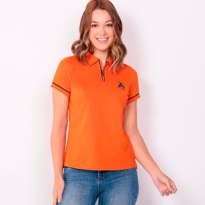 gola polo feminina ziper