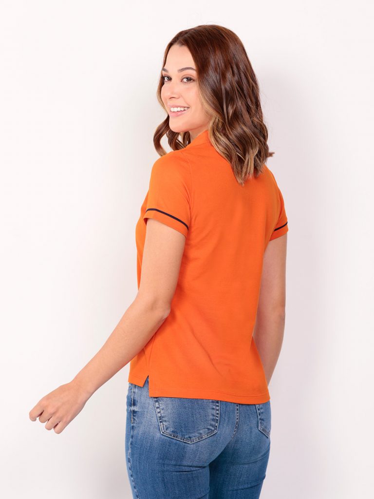 gola polo feminina ziper