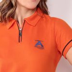 gola polo feminina ziper