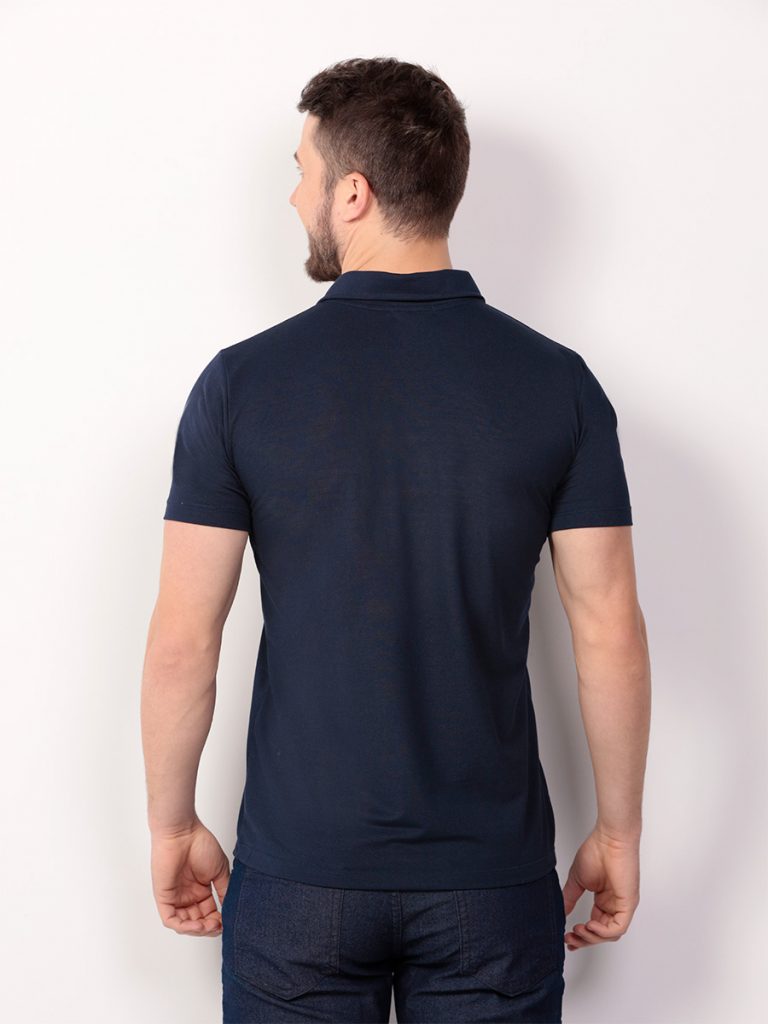 polo masculina marinho