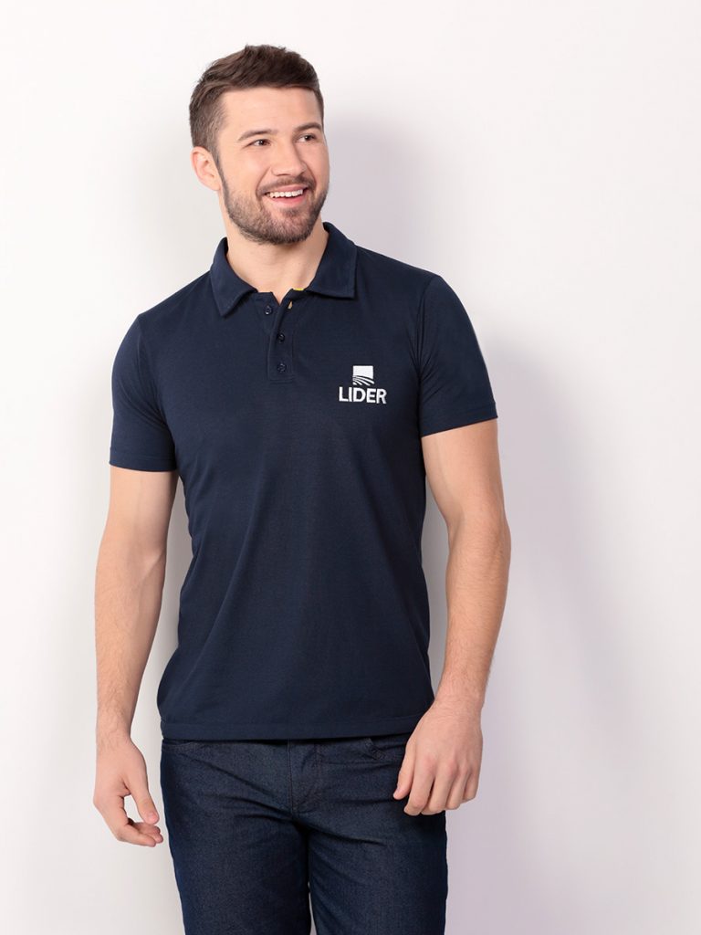 polo masculina marinho