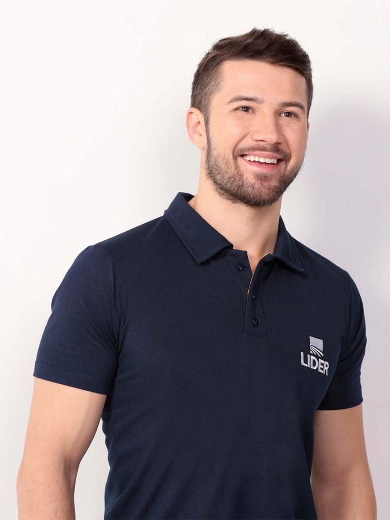 polo masculina marinho