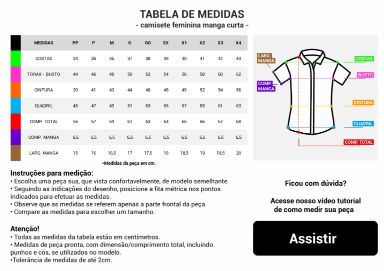 CAMISA FEMININA MANGA CURTA