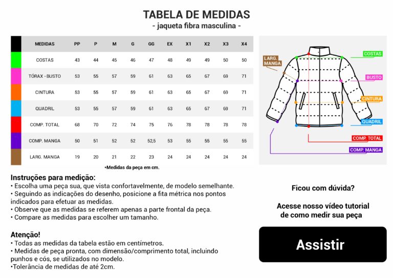 JAQUETA FIBRA MASCULINA